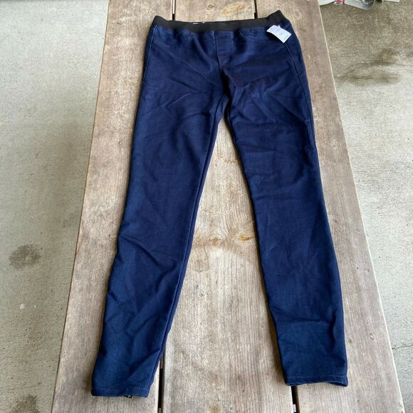 Gap Womens Jeans Size 27 4 Legging Ankle Zippers Dark Blue Skinny Pull‎ On NEW - Picture 2 of 8